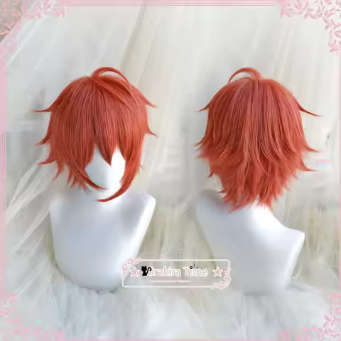 IDOLiSH7 NANASE RIKU Cosplay Wig Short Fluffy Layered Synthetic Hair for Adult Role Play Halloween +
