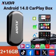 Xuda Android 14 Smart Box CarPlay และ Android Auto 3-in-1 Quad-core 4+64GB ในตัว รองรับ YouTube และแ