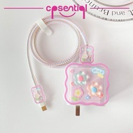 Oppo & Realme 67watt Round Printed & Wavy Printed Charger Protector | 5-in-1 Charger & Cable Cover S