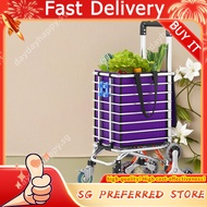 Shopping Trolley Push-Pull Trolley Foldable Stair Climbing 8 Wheel Cargo Trolley Shopping Trolley Ba