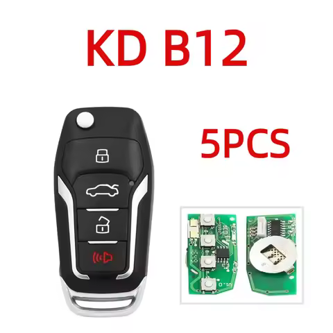 5pcs Keydiy KD B12 Universal Remote Key 3/4 Buttons Car Key for Ford Style KD B Series for KD-x2 KD9