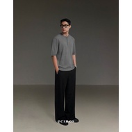 ECINOS Man - Ken Henley Knitted Top Cotton 100% Baju T Shirt Lelaki | MEN'S T-SHIRTS | Men's T-Shirt