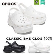 พร้อมส่ง!! Crocs classic bae clog แท้ หิ้วนอก รองเท้าครอส รองเท้าแตะสไตล์คลาสสิกสําหรับผู้หญิง ถูกกว่าshop ขาว M7-W9 = 39-40 = 26cm