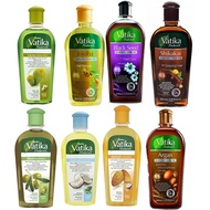 Dabur Vatika Naturals Hair Oil Enrich With - Almond / Cactus / Olive / Blackseed / Argan / Garlic  2