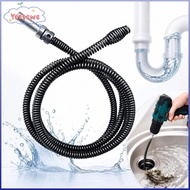 YVETTPH Drain Snake, Steel Spiral Head Plumbing Snake,  Bendable Drill Powered Flexible Spring Sprin