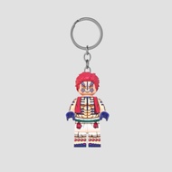 Dhis Project Shiny Keychain LEGO Minifigure Akaza Kimetsu No Yaiba Demon Slayer