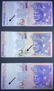 Collectibles For Malaysia 8,9,10TH Series Rm2 100% UNC NEW (Price For 3 PCS) Random Serial Number