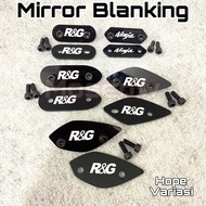 HITAM Mirror BLANKING COVER Motorcycle Rearview MIRROR CBR150 K45G CBR 150k45r K45N R15 V3 R25 NEW CBR 250R PNP Stay Install MIRROR BLANGKING MIROR BLANKING MIRROR COVER ACRYLIC Black PNP SET FREE Sticker