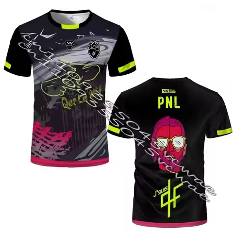 MOTO New Men's and Women's 90-minute PNL J'suis QLF3D Printed Jersey Trendy Super Cool Casual Everyd