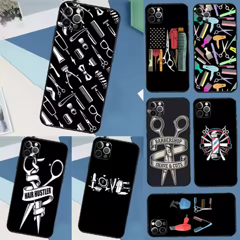 Barber Shop Hair Stylist Tools Case For Samsung Galaxy M14 M34 M54 M12 M32 M52 M15 M11 M13 M06 M16 M