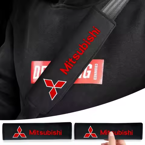 2pcs Car Seat Belt Cover Cotton Seat Belt Shoulder Guard For Mitsubishi Asx Lancer Pajero 4 Outlande