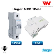 HAGER 1POLE 6KA MCB (4A/6A/10A/16A/20A/25A/32A/40A)