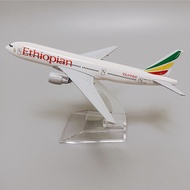 Ethiopian Airlines Boeing 777 Aircraft Model B777 Airplane Plane Diecast Solid Metal Aviation Toy
