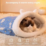 Cat Sleeping Bag, Winter Soft Plush Sleep Zone Cuddle Cave Sleeping Bag Nest For Indoor Cat G8m3