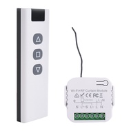 wsustore--Tuya Smart Life WiFi 433Mhz Blind Curtain Switch with Remote for Electric Roller Shutter C