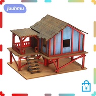 DIY Wooden House Assemble 1/72 Building Model House Diorama Layout DIY Scene