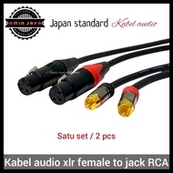 Canon female RCA to XLR cable, high quality pair of XLR female to RCA jack cables