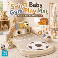 YIMI Educational 5-in-1 Baby Gym Play Mat With Lights & Music Newborn Gift Box Set