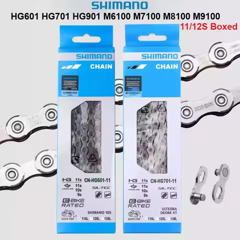 Genuine SHIMANO 105 UT XT Chain HG601 HG701 HG901 M6100 M7100 M8100 M9100 11/12 Speed Boxed