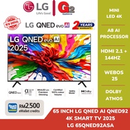 {TnG Rebate}LG 65QNED92ASA 65" QNED Mini LED 4K Smart TV – α8 AI, 120Hz, Dolby Atmos, webOS25 | Offi