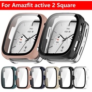Tempered Glass Cover For Amazfit Active2 Square Case Full Covered Amazfit Active 2 Square Case Prote