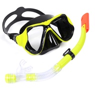 Flameer Masker Selam Oval/Full Silicone Seal Scuba Diving Swim Mask 180 ° Clear View Snorkel Mask de