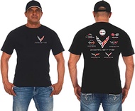 JH DESIGN GROUP Mens Corvette T-Shirt C8 C7 C6 C5 C4 C3 C2 C1 Collage Shirt