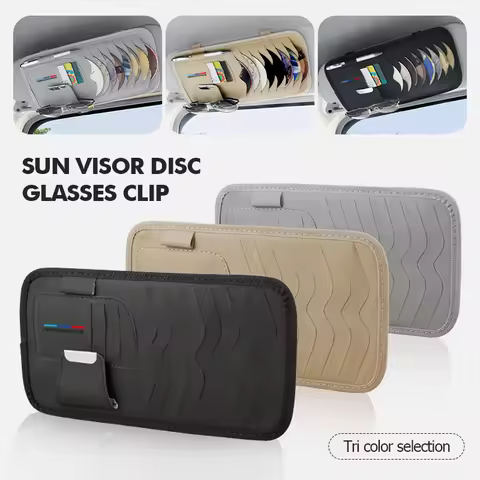 Car Sun Visor Glasses Clip CD Storage Box Card Holder Auto Accessories For BMW 1 3 5 Series X1 X3 X4