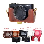 Pu Leather Camera Case Bag for Sony HX90 WX500 HX90V HX80 WX800 with Strap