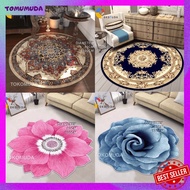 TOMUMUDA Round Polyester Carpet Diameter 100Cm and 80Cm Aesthetic Round Carpet Modern Round Carpet/ 