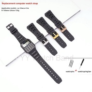 18mm 20mm Silicone Strap Suitable for G Shock CA-53W Calculator Watch Band CA-61W Rubber Sports Watc