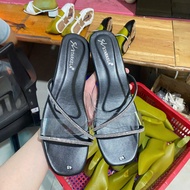 Mica heels with diagonal diamond straps available in big sizes from 35 - 45 are luxurious, cute, eas
