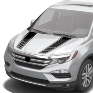 Decal Sticker Vinyl Car Hood Bonnet Racing Stripes Kit Graphics Compatible with Honda Pilot YF3 YF4 