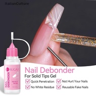 ItalianCulture 15ml Remover For Solid Tips Gel False Nail Tips Solid Adhesives Gel Remover Press On 