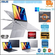 ASUS VIVOBOOK S 14 FLIP TN3402QA AMD RYZEN 7 5800H RAM16GB SSD512GB FHD IPS WINDOWS 11 DAN OFFICE 20