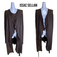 Isaac Sellam Rare เสื้อคลุมหนังกวางสีน้ำตาลแขนยาว