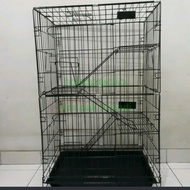 kandang lipat besi kucing anjing monyet musang burung size L