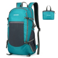 กระเป๋าเป้ผ้าสองกระเป๋าสะพายด้านหลัง VANAHEIMR พร้อมด้วยช่องกว้างขวางกันน้ำสะท้อนแสงลายทางสีดำ/สีฟ้าทะเลสาบ/สีเขียวทหาร