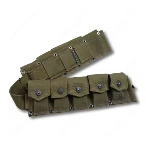 WW2 US A RMY M1 CANVAS GARAND TEN CELL POUCH ARMY GREEN HIGHT QUALITY