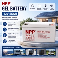 (Ready Stock in Malaysia) NPP Solar Gel type DEEP CYCLE Battery NPG12-100AH 12V 55AH/100AH/120AH