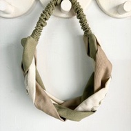 編織髮帶-幸運草卡其(電繡)+髮夾+戒指