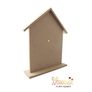 Yenji Clay Craft/MDF Board House Shape Clock