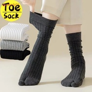 Fashion Japanese Style Two Finger Sock Harajuku Split Ninjia Tabi Toe Socks Y2K Women Girls Vertical
