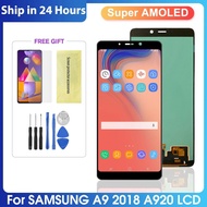 Super OLED For Samsung Galaxy A9 2018 A920 A920F SM-A920F/DS LCD Display Touch Screen Digitizer Asse