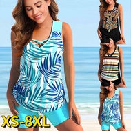 Bheui-KI Bheui-KI 2023 Women's Swimwear Tankini 2 Piece Plus Size Swimsuit Slim ral Bikini Set Bathi