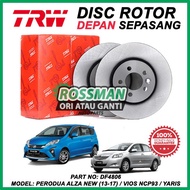 ALZA NEW (13-17) / VIOS NCP93 / YARIS TRW FRONT BRAKE DISC ROTOR SET [DF4806]