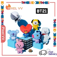 BTS BT21 Cute Stuffed Toy 20cm OFFICIAL Mini Seated Doll Pillow Plush Doll Tata Cooky Chimmy RJ Koya