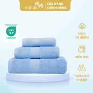 Khăn Mặt Mollis Cotton 40x75cm Khăn Cao Cấp Mềm Mịn Thấm Hút Không Ra Màu Không Xù Đồ Lông Gia Đình