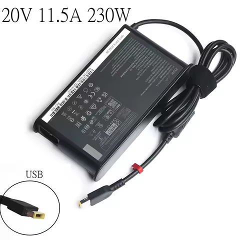 20V 11.5A 230W USB PIN AC Laptop Charger Adapter for Lenovo Legion Y740 Y920 Y540 P50 P70 P71 P72 P7