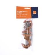 特力屋 實木窗簾桿天架 柚木色 2入 28mm